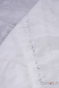 Nappe en organza - 140 x 280 cm - blanc-argenté